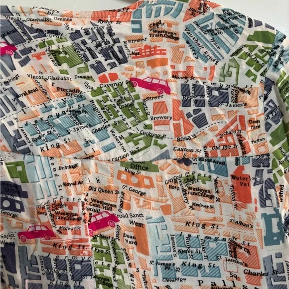 Anthropologie London Patterned Button Down Shirt - Picture 4 of 4